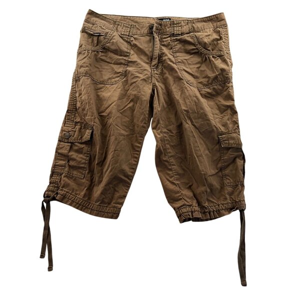 A New Approach A.N.A  Womens Cargo Capris Pants Size 14P Outdoors Tan Utility - Picture 1 of 14